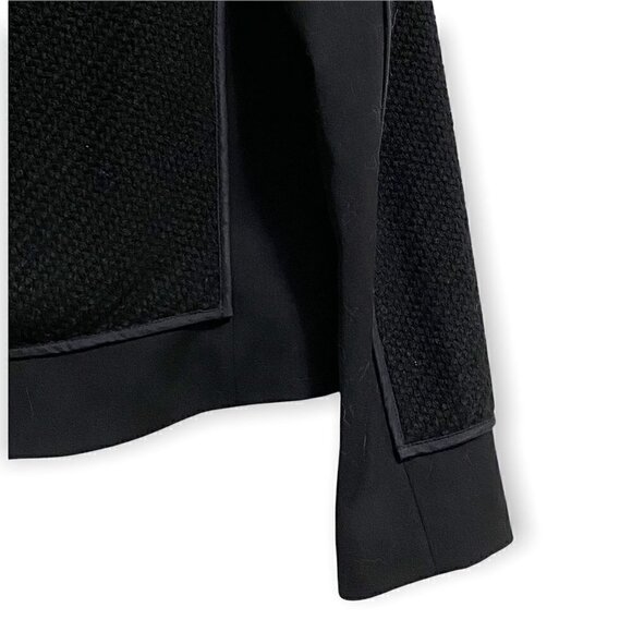 Vince Black Wool and Silk Boucle Overlay Jacket - Picture 11 of 14